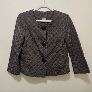 Vintage Y2K J. Jill Jacket Women's XS Brown Cream Embroidery Twee Nature Granola